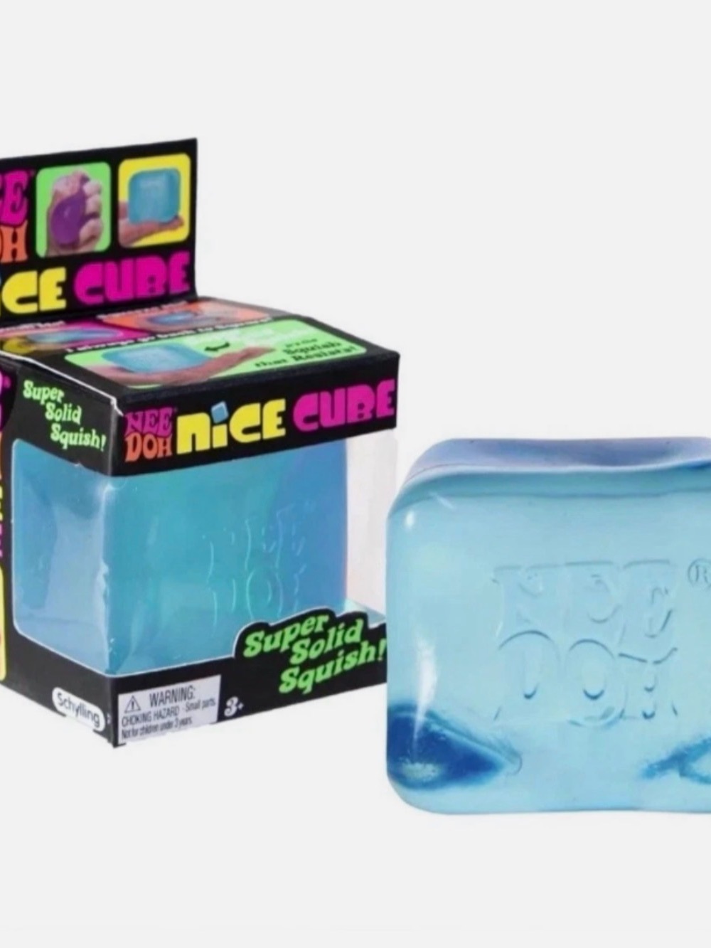 Nice Doh Super Solid Squish Cube - Blue